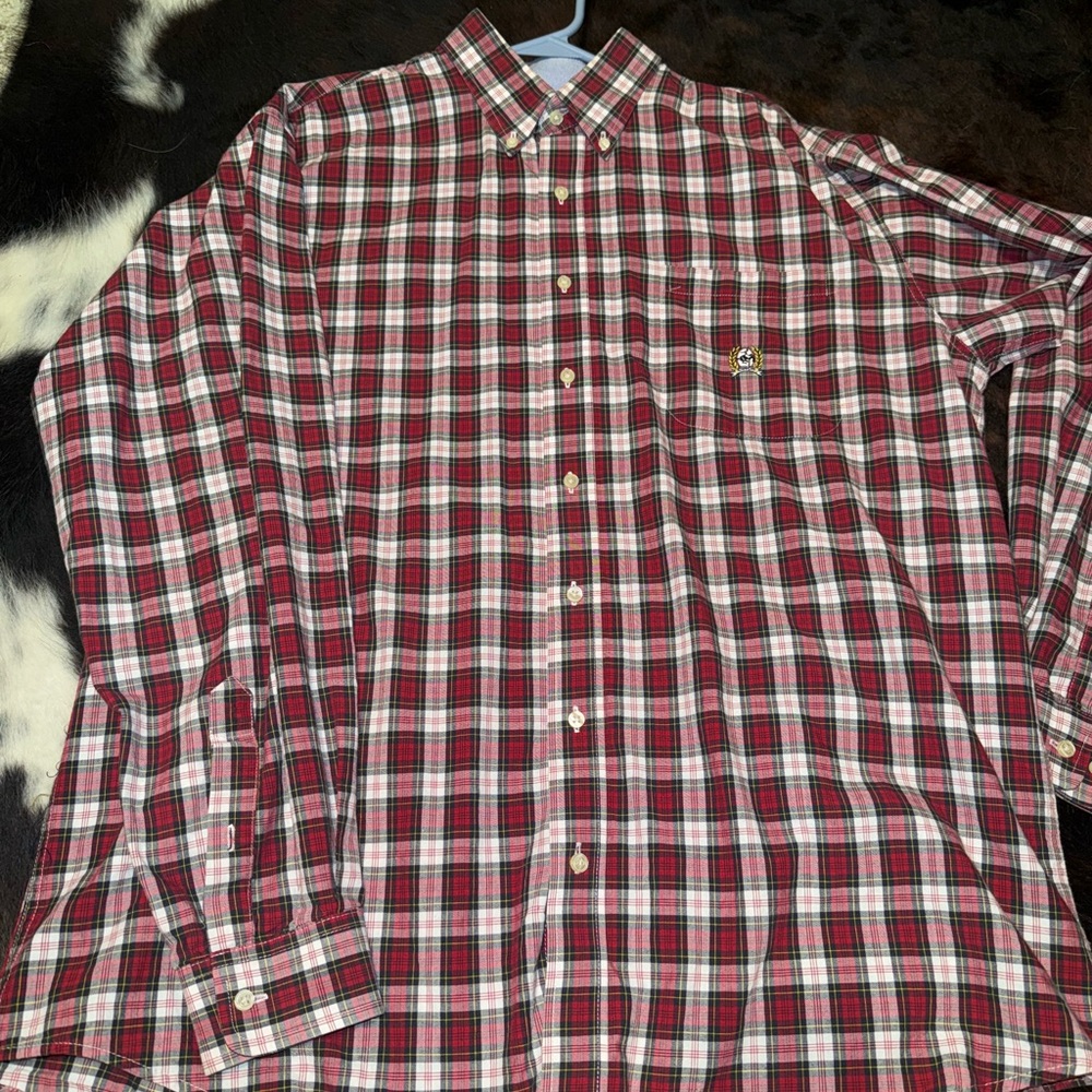 Cinch Men's Burgundy Plaid Button Down Shirt